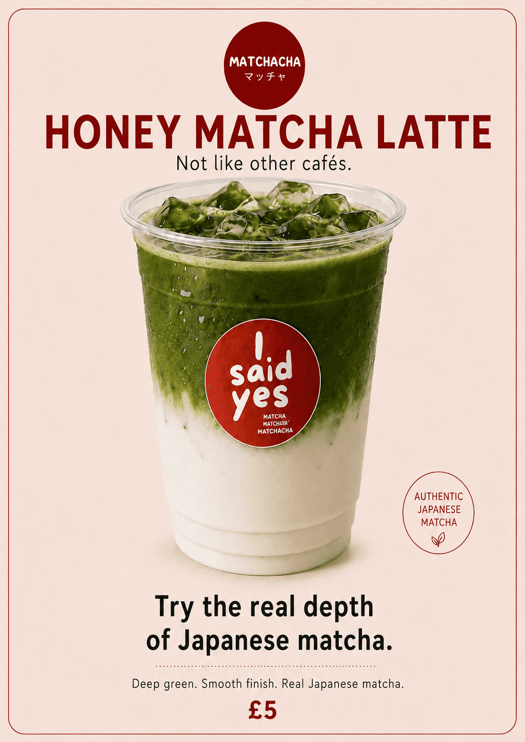 Honey Matcha Latte — Try the real depth of Japanese matcha.