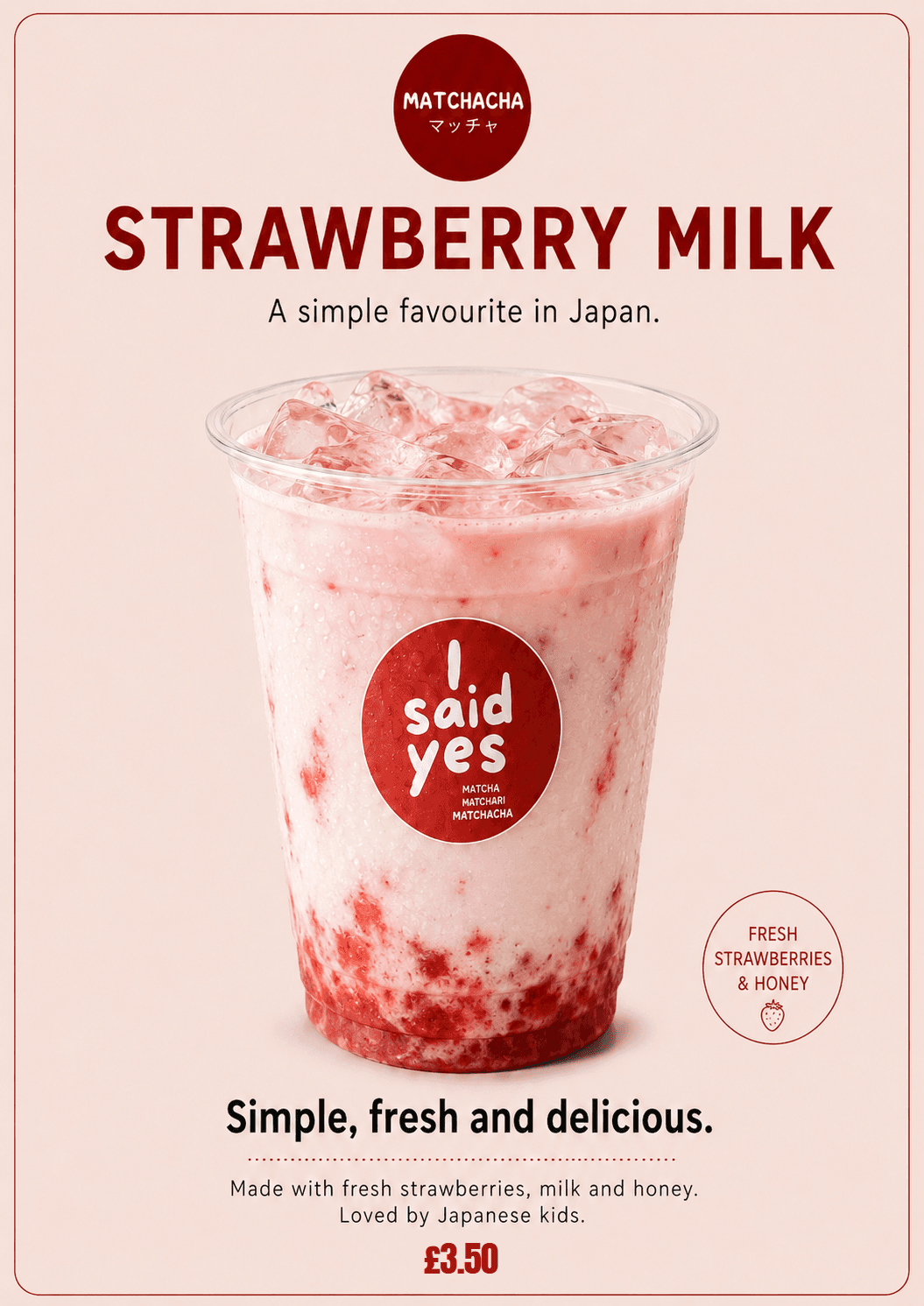 Strawberry Milk — Simple, fresh and delicious.